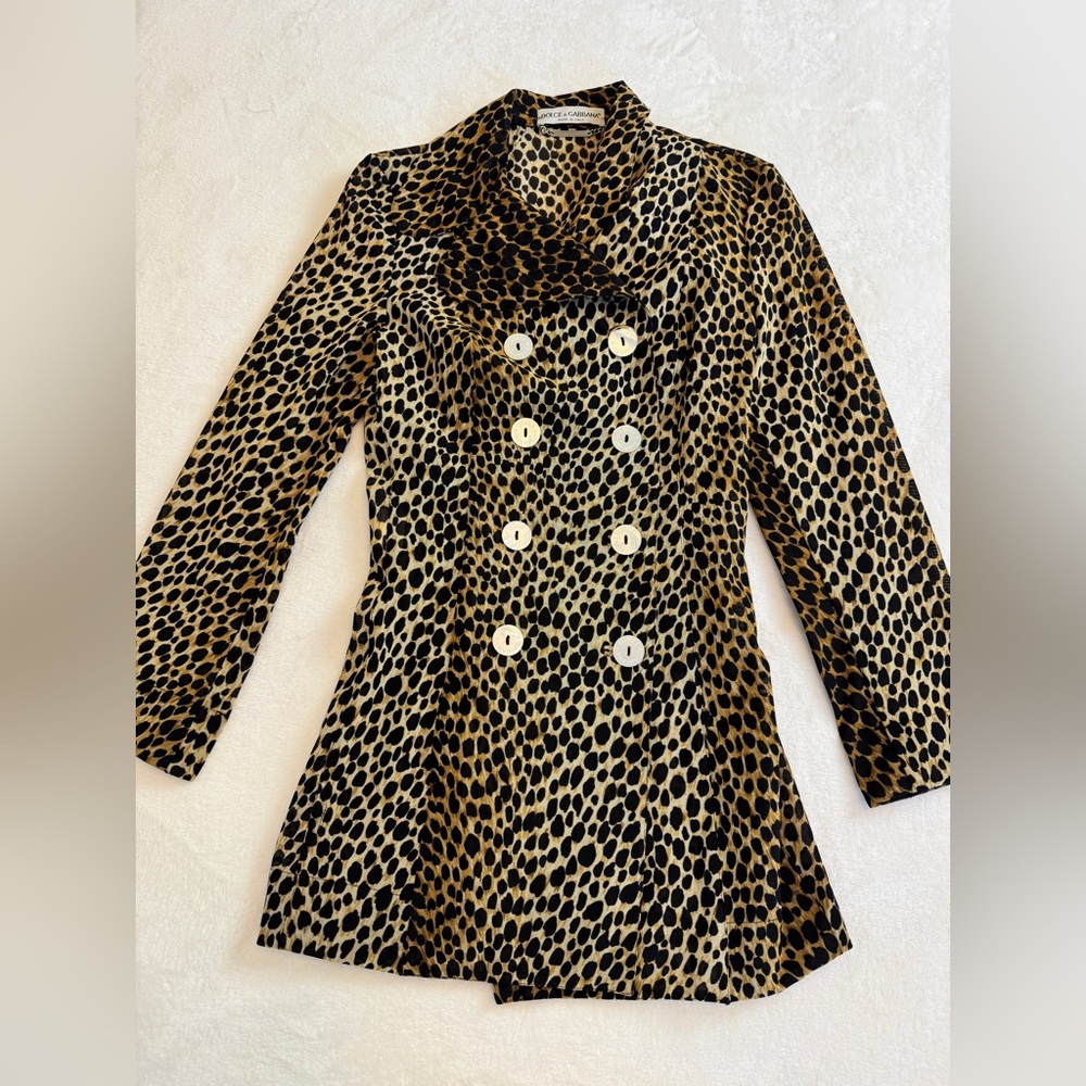 Dolce & Gabbana Vintage 1990s Animal Cheetah Print Jacket